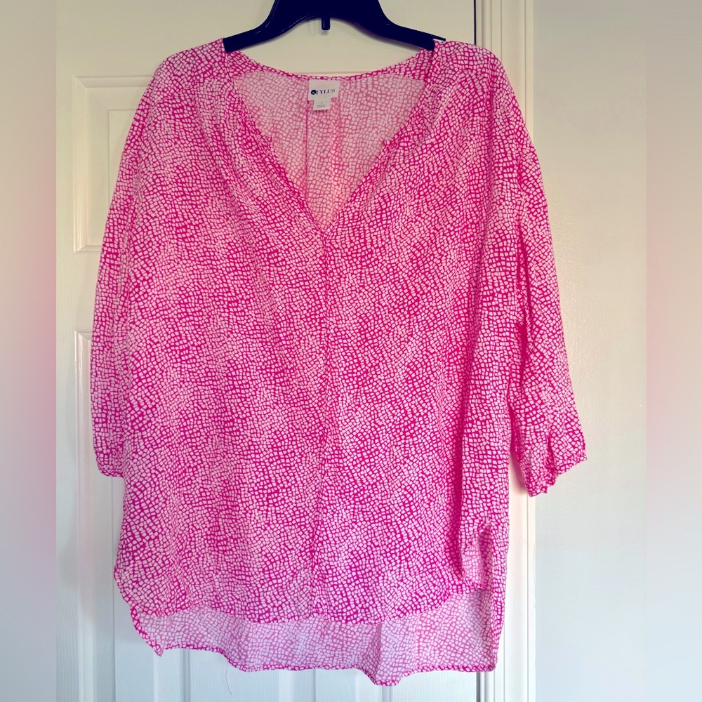 STYLUS pink women’s blouse size large